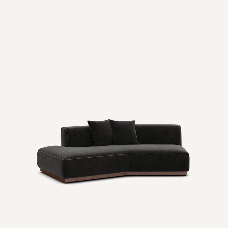 Am.pm Halbes Sofa Links In Chenille-samt, Jacopo