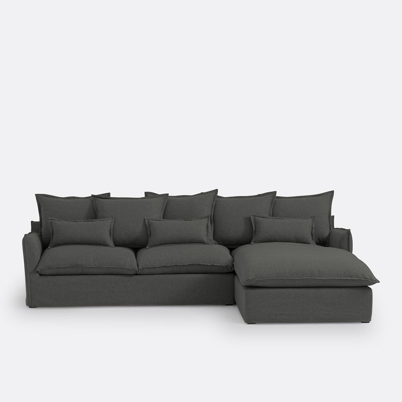 Ecksofa Odna Mit Schlaffunktion, Abnehmbarer Bezug, 4-sitzer, Polyester