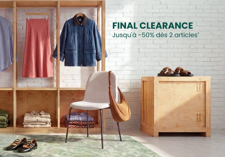 FINAL CLEARANCE: Jusqu'à -50% dès 2 articles*