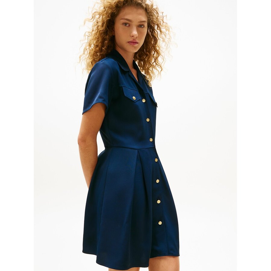 Abito estivo da donna, a maniche corte, casual, con bottoni, scollo a V, floreale, stile bohémien, per spiaggia, vacanze, prendisole, elegante, linea svasata, con tasca, 017 Multicolore, XL