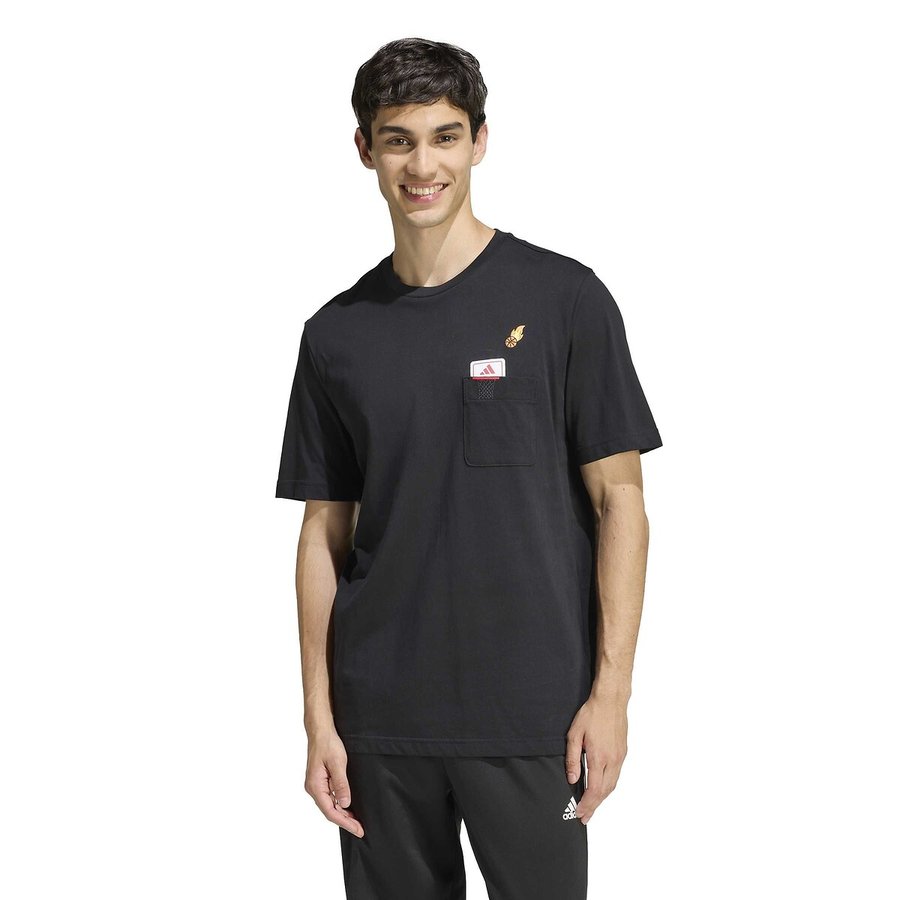 Table tee t-shirt with short sleeves, black, Adidas Sportswear