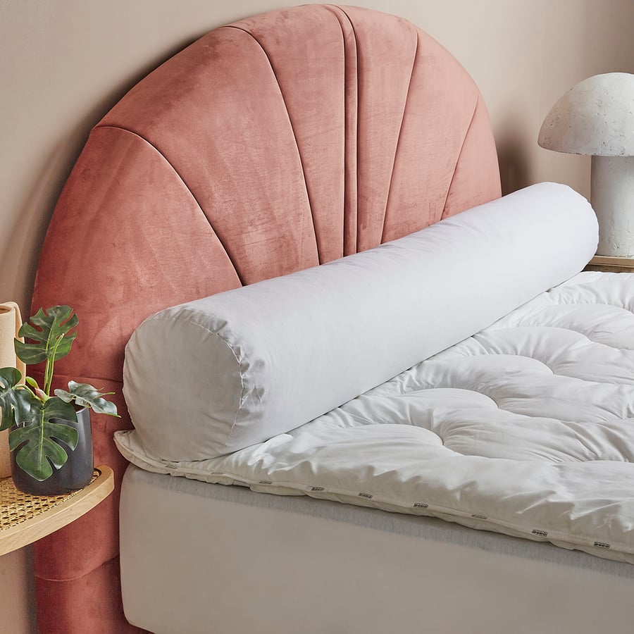 Taie de traversin satin de coton made in france blanc Terre De Nuit