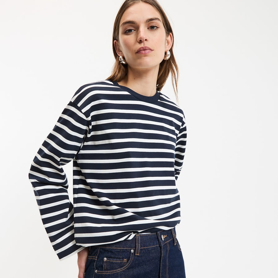 Pull Militaire Manches Longues T-shirt Col Rond Rayé Automne Hiver Pull Haut 3OLPHM Taille-S Gr Pull Marin Homme