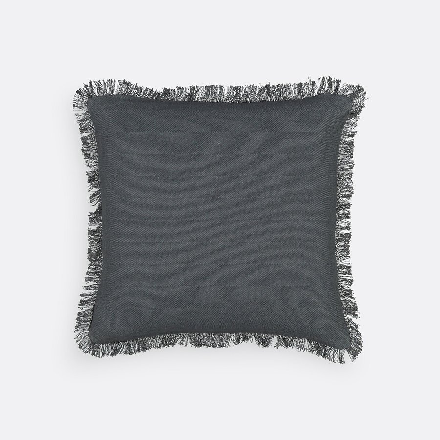 Federa per cuscino in lino francese Blue Poppy da 45 cm