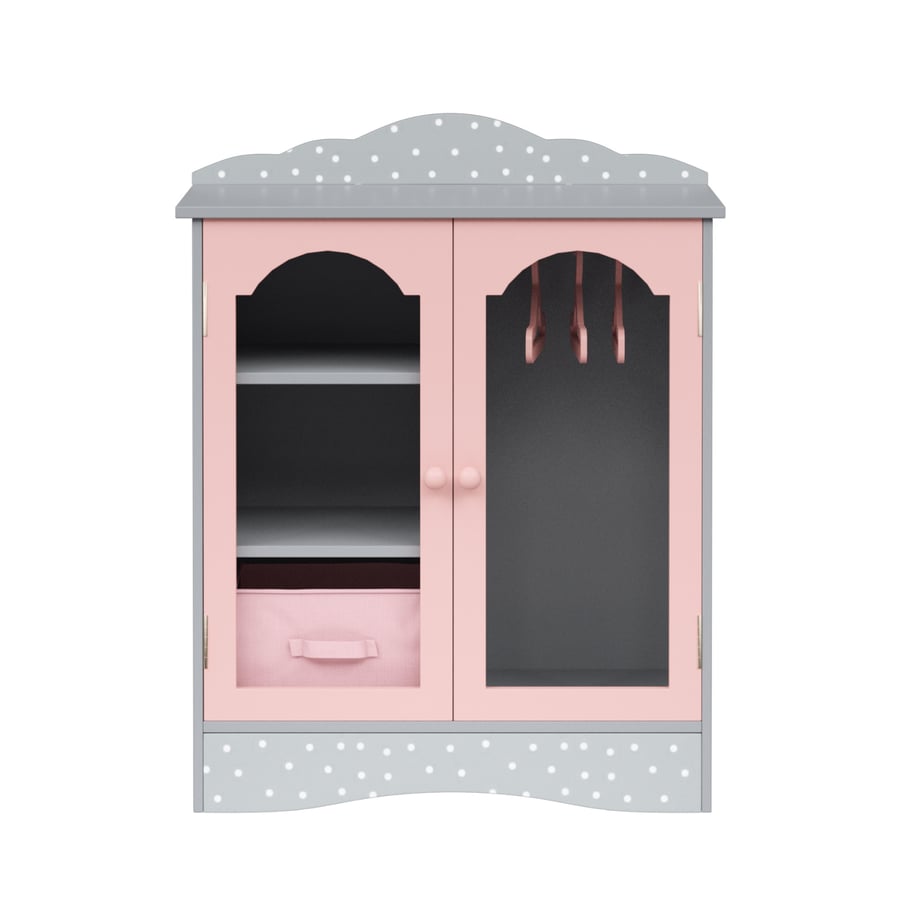 Barbie Fashionistas Le Dressing de Rêve Rose et poupée Blonde, fourni avec cintres et Plus de 15 Accessoires, Jouet pour Enfant, GBK12