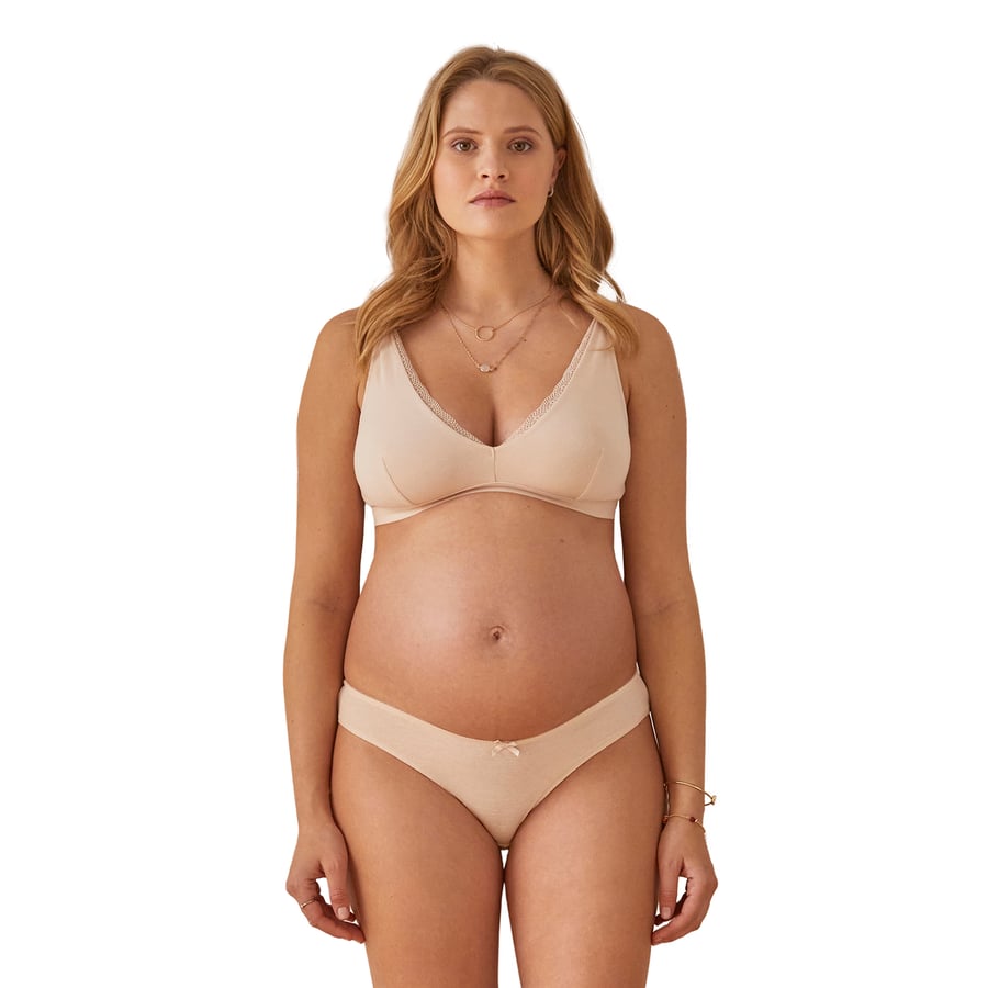 Sous-vêtements de Maternité Taille Haute 2 Paires Culotte de Maternité en Dentelle Culottes de Grossesse