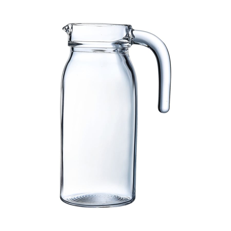 Broc En Verre Borosilicaté H&H 1,4L Avec Écureuil Intérieur - Anse Blanche - Lave-Vaisselle
