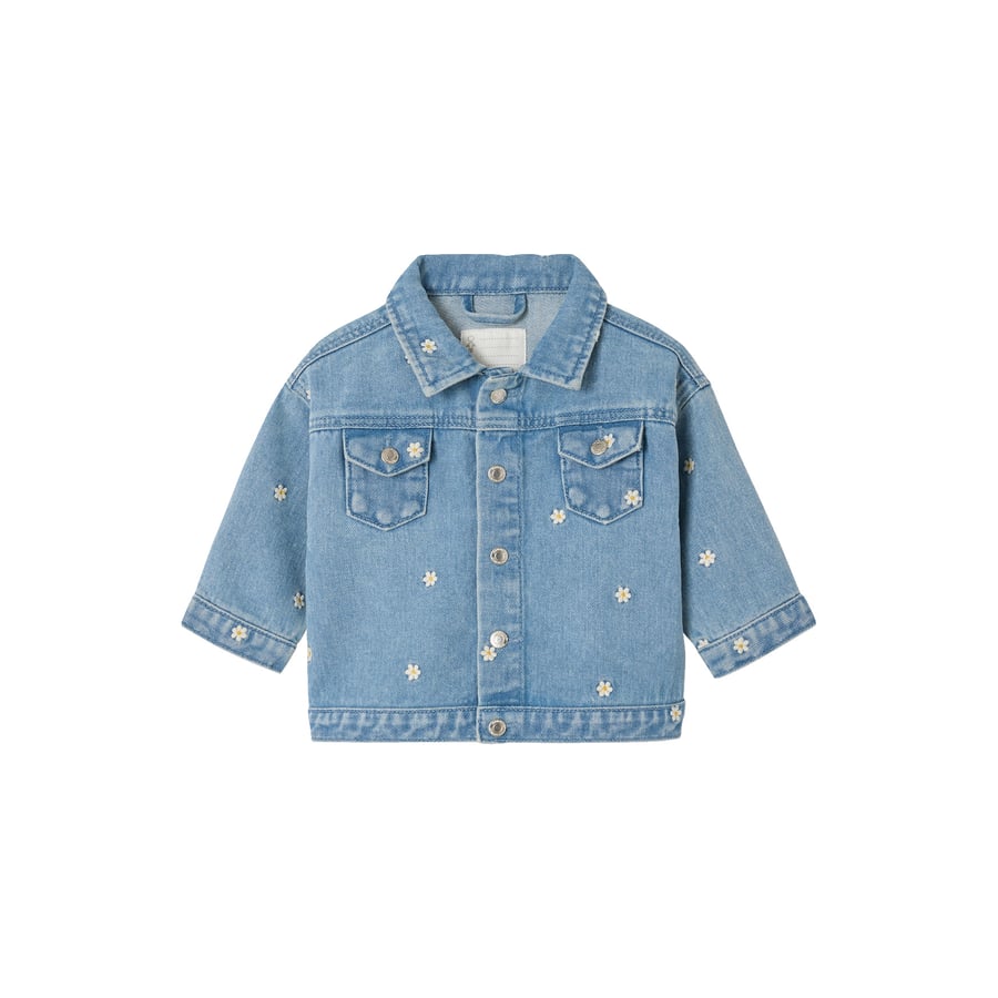 Veste En Jean Boutonnée Pour Bébé – Veste Duvet Enfant Doux 100% Coton Tendance Garçon & Fille