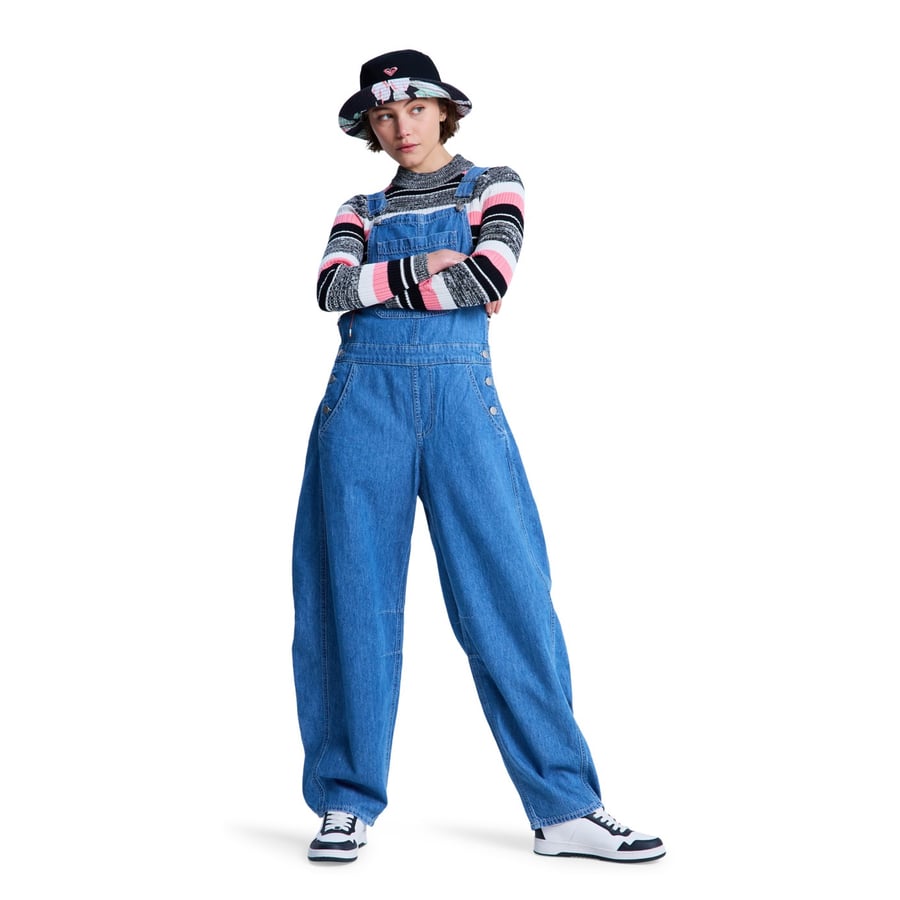 Salopette en jean wild heart. bleu surf wash Roxy | La Redoute