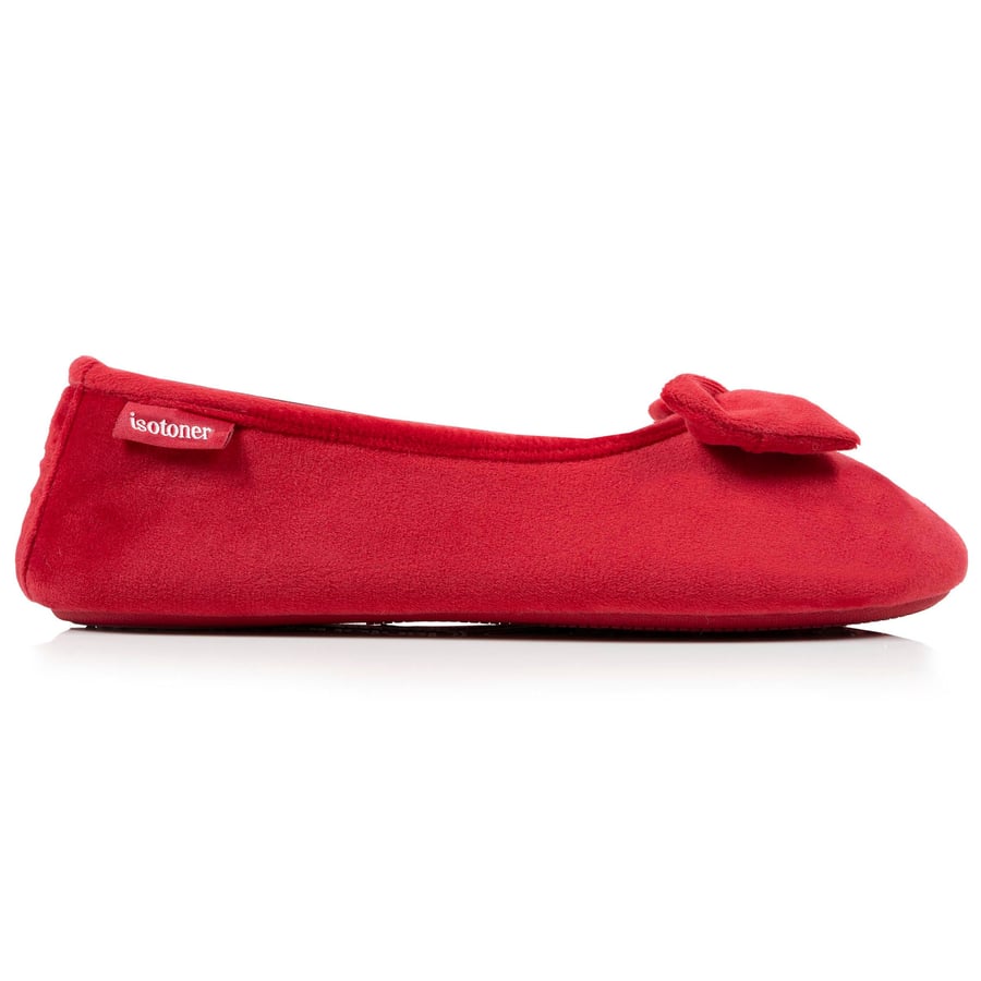 Pantoufles Femme Hiver Chaussons Ballerines Isotoner Femme - Semelle à Mémoire De Forme, Velours Doux - Taille 41/42, Lavable Machine Isotoner Velours Doux