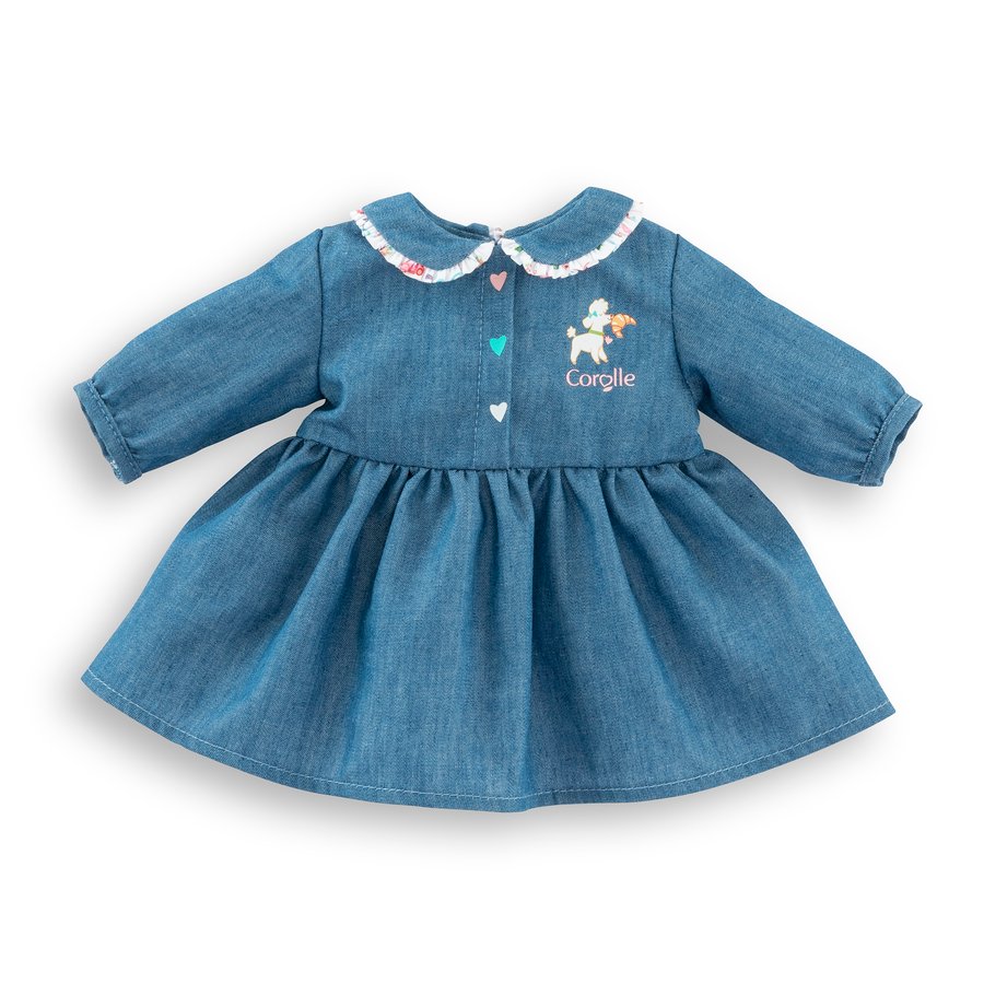 Pour BLEUETTE et poupée 27/29 cm Robe coton Semaine De