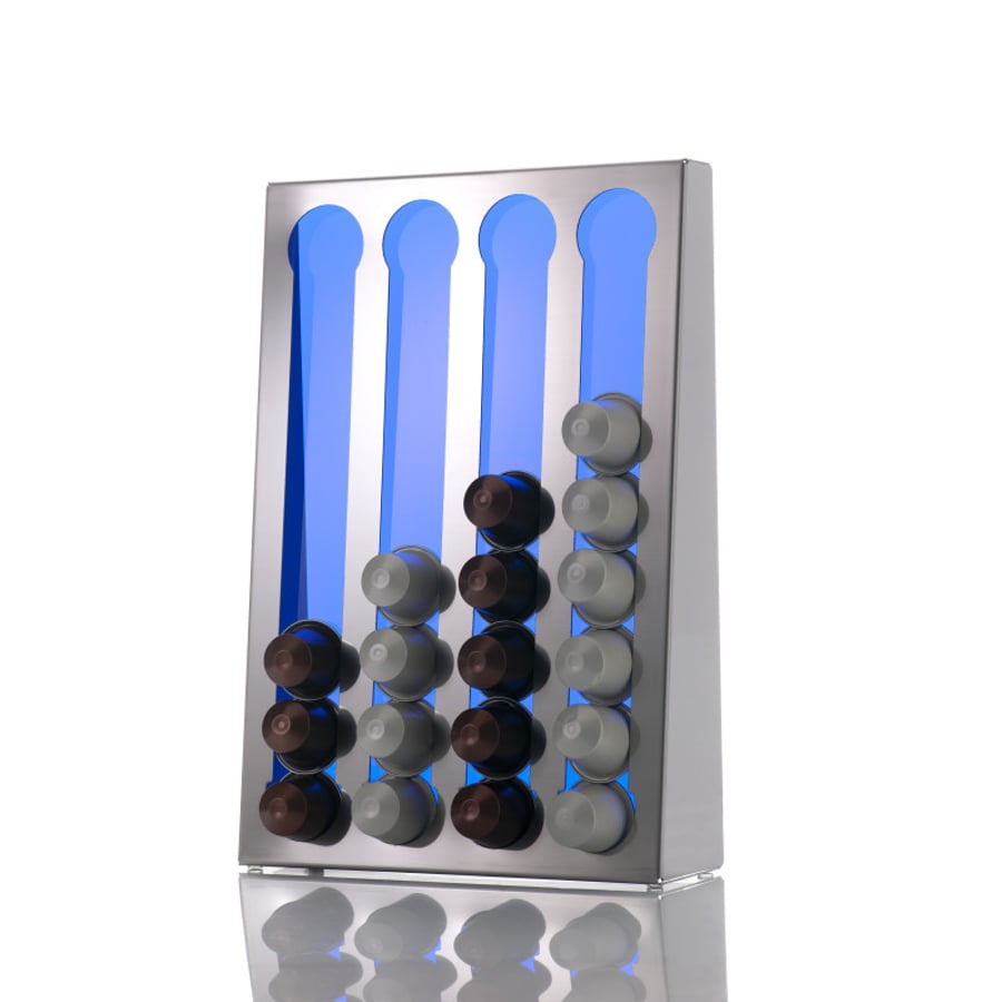 R&R SHOP - Capsule holder for Nespresso, can be glued to all surfaces such as walls, refrigerators and compatible with Nespresso coffee machines with 3M stickers, 5 capsule cadauno - Pack of