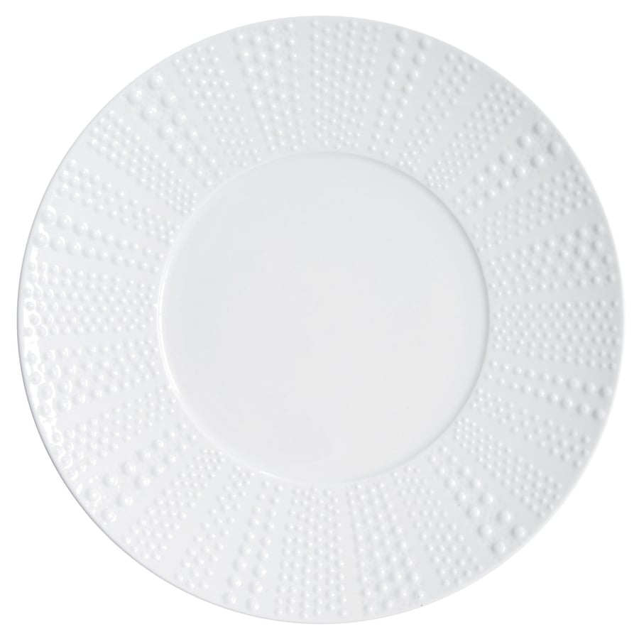Assiettes Dessert 21,5 Cm Relief Billes Assiettes Dessert Médard De Noblat Sania Brillant - Coffret 6 Porcelaine Blanche Relief Billes Lot 6 Assiettes 21,5cm