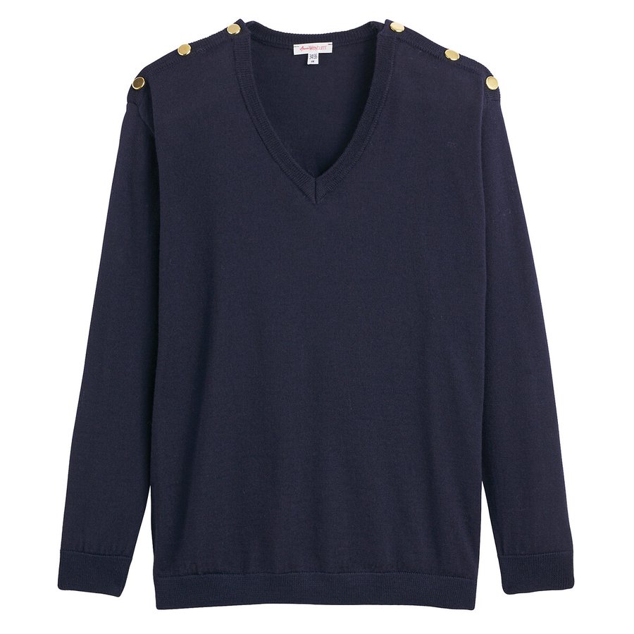 Pull en maille fine avec col - Bleu vif - FEMME | H&M FR