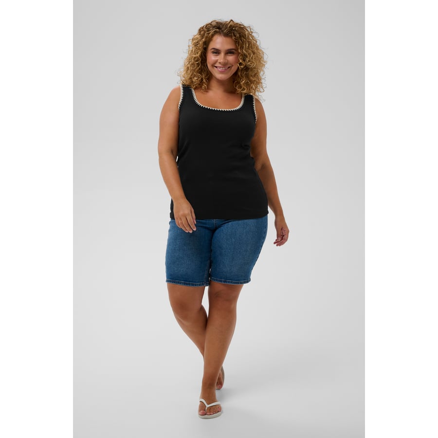CUPSHE Débardeur Femme Sans Manches Col Rond Découpes Œillets – T-Shirt Été Décontracté Respirant Et Tendance