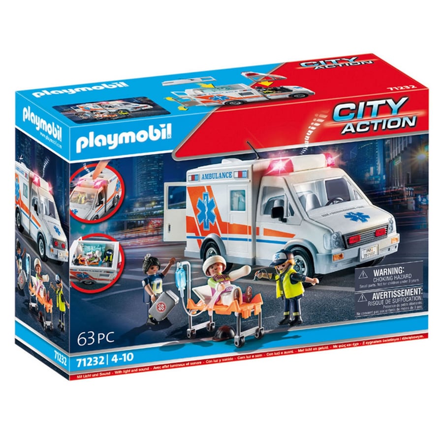 Ambulance Jouet Réaliste Avec Lumières LED Et Musique – Portes Manuelles, 20x15cm – Pour Enfants Dès 3 Ans – Jeu éducatif
