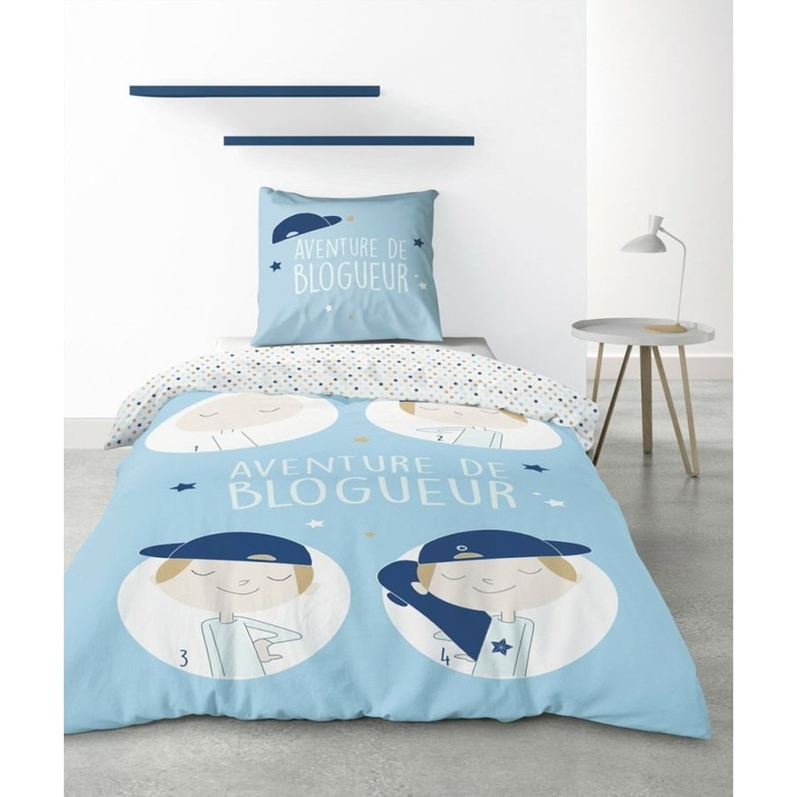 Housse De Couette 140X200 Feuille De Palmier Rose Parure De Lit 140X200