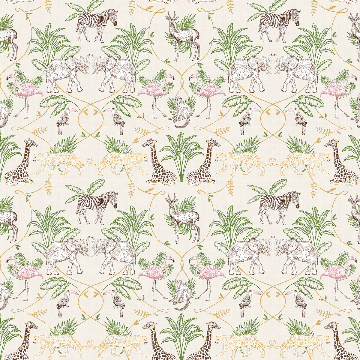 Serengeti Animal Printed Wallpaper