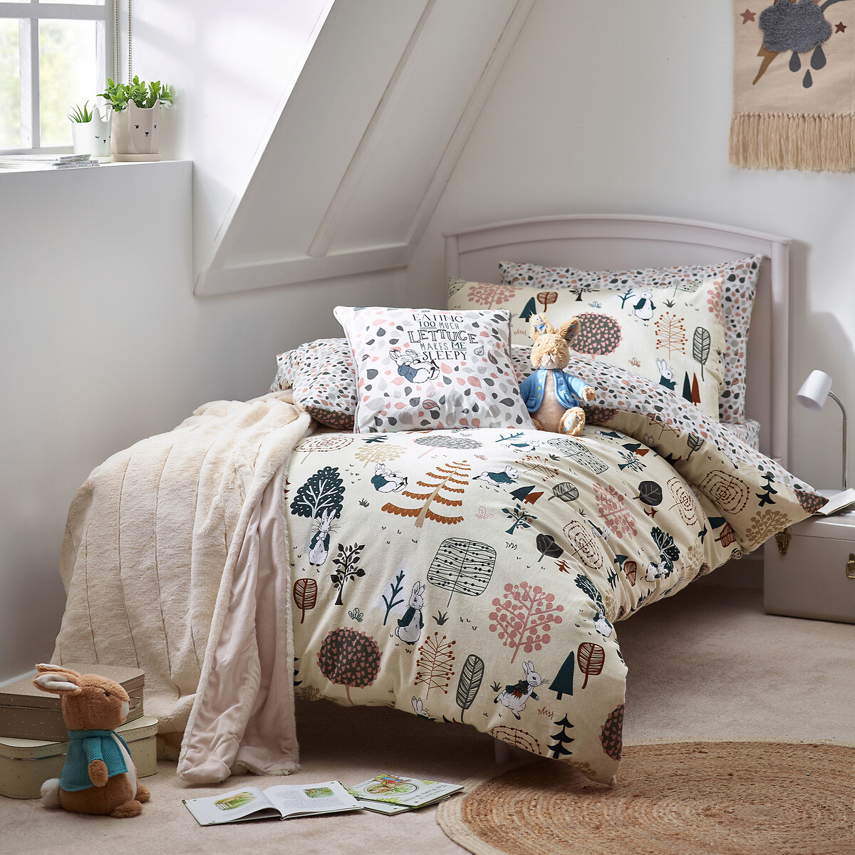 Peter Rabbit Scandi 100% Cotton Duvet Cover and Pillowcase Set