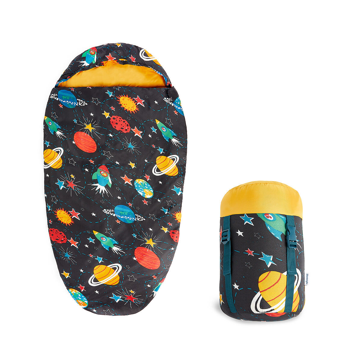 Kids Single Sleeping Bag in Space Print
