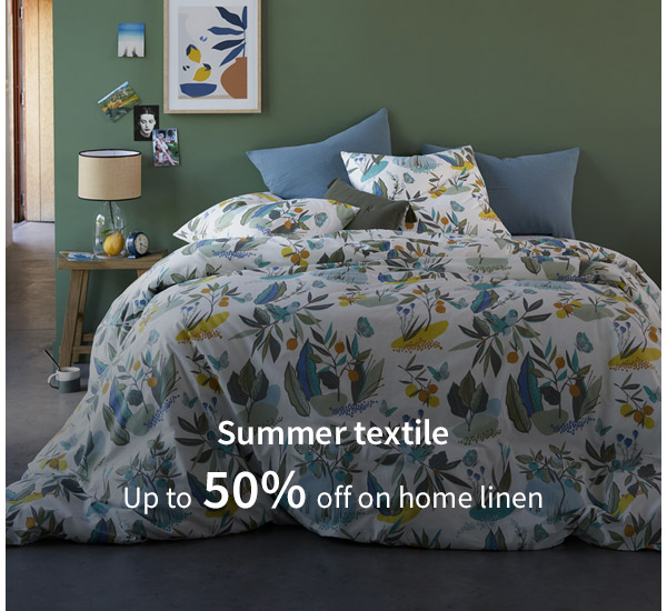 Up to 50% off on home linen