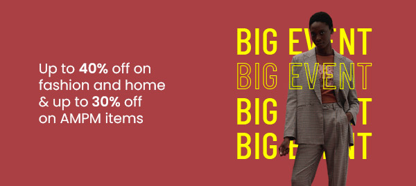 Up to 40% off on fashion and home
