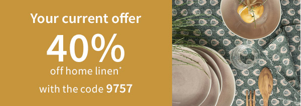 -40% off home linen