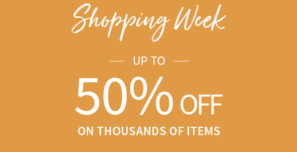 Up to 50% off on thousands of items