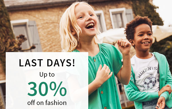 Up to 30% off on fashion