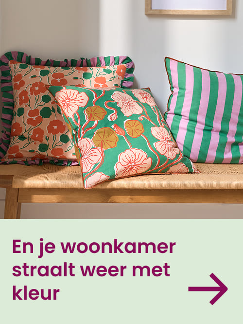 En je woonkamer straalt weer met kleur