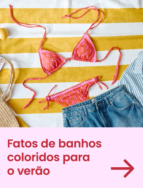 Fatos de banhos coloridos para o verão