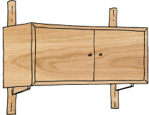 croquis etagere murale badis