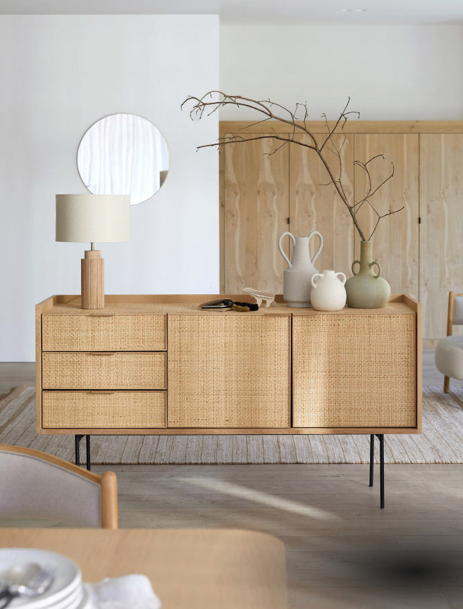 table basse tamula dans une mise en ambiance