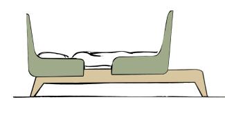 croquis lit willow extensible