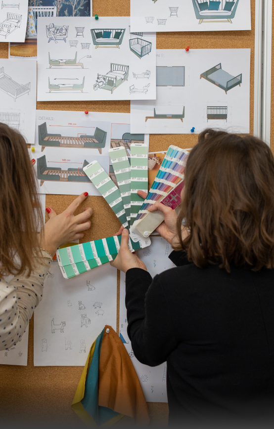 designer avec un nuancier de couleurs
