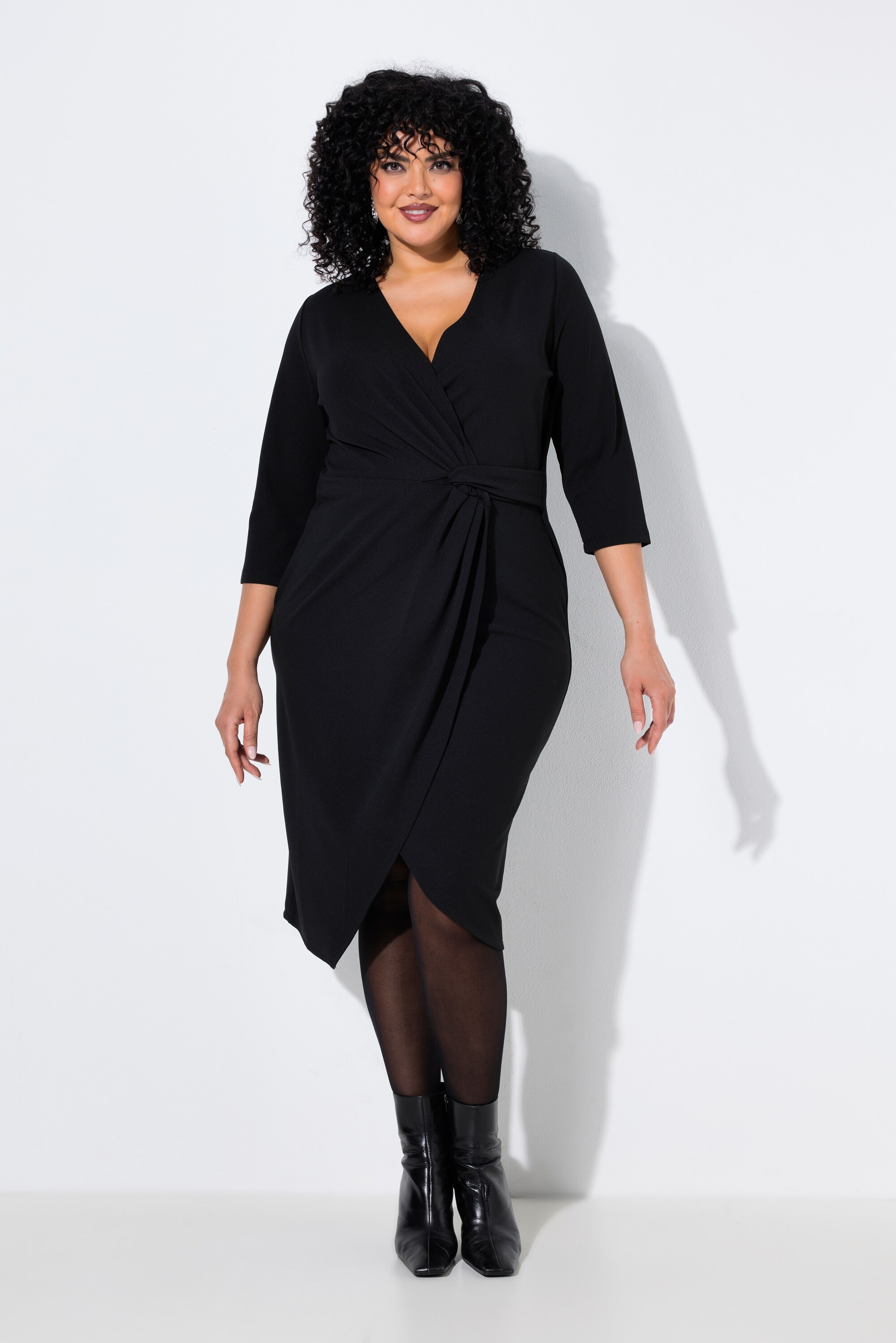 Robe midi avec effet cache-cœur, ULLA POPKEN