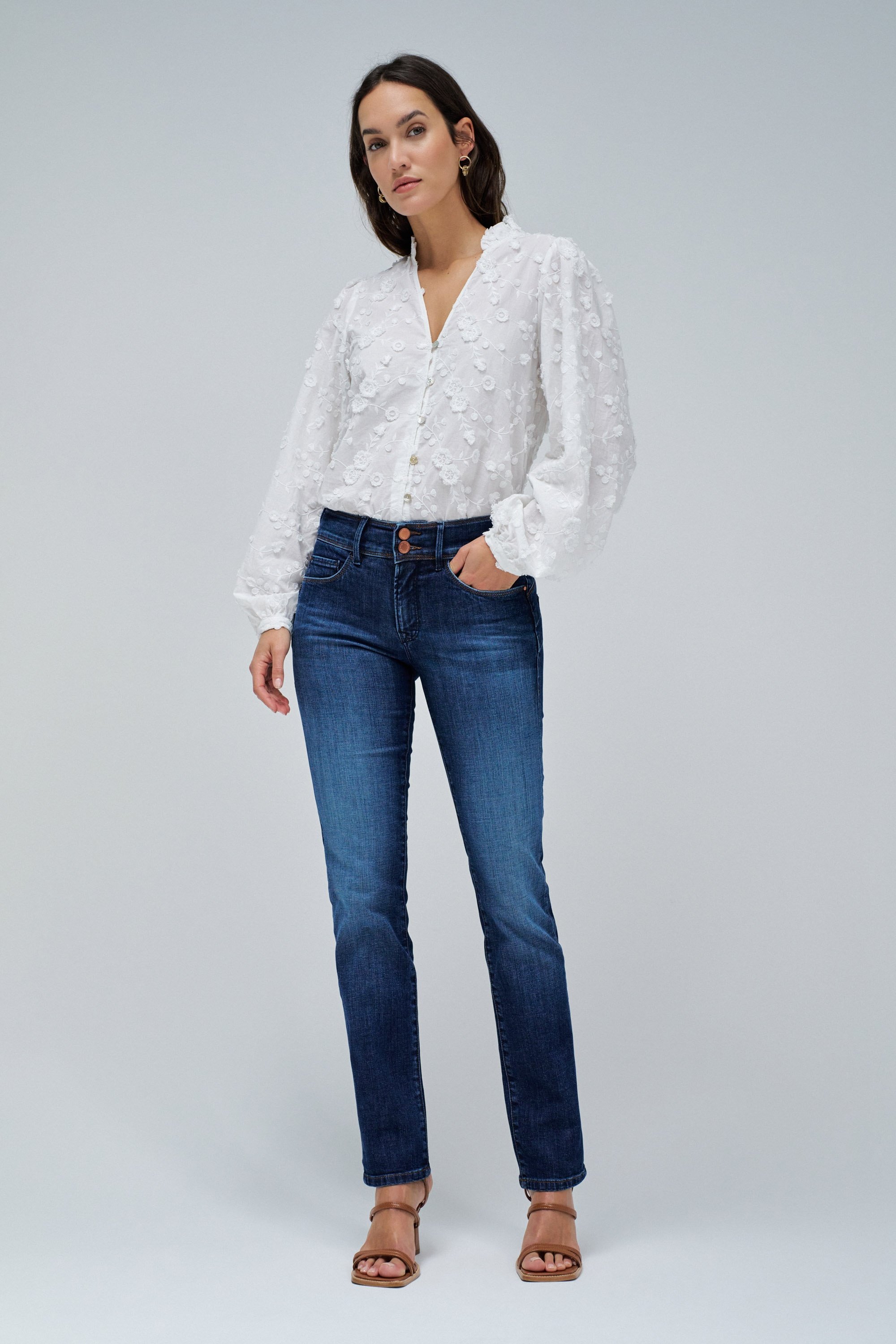 Jean Slim Femme Salsa Taille 35 - 97% Coton, Couleur Bleu - Neuf Avec étiquettes