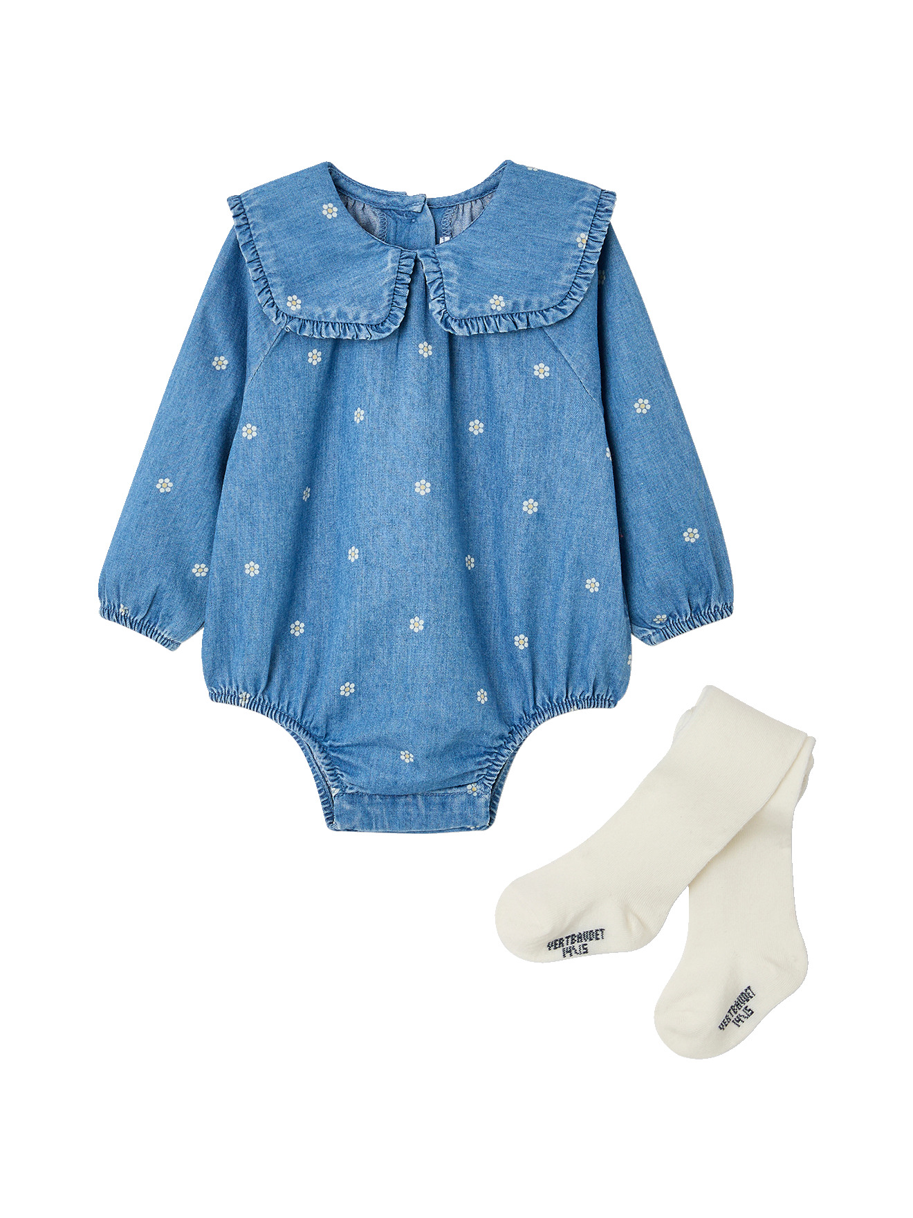 Ensemble barboteuse avec collants, VERTBAUDET
