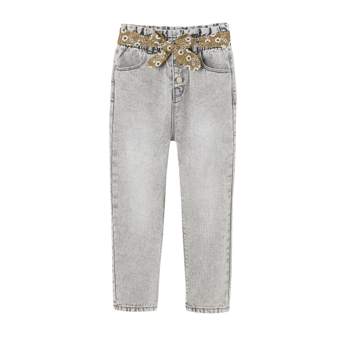 Jean paperbag avec best sale ceinture à nouer