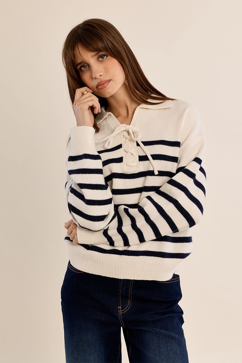 Pull rayé à nouer, MOLLY BRACKEN