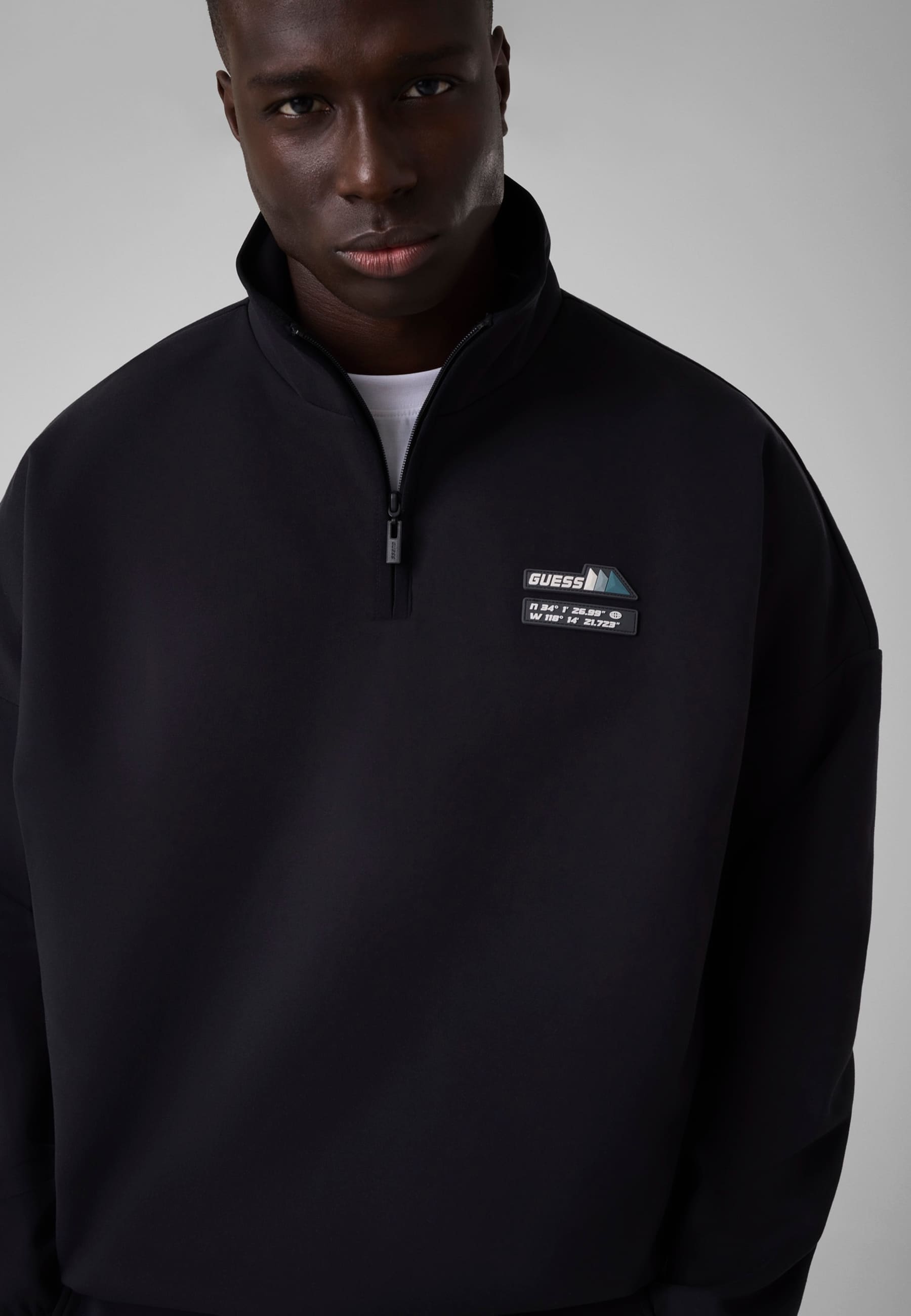 Sweat-Shirt À Demi-Zip, GUESS