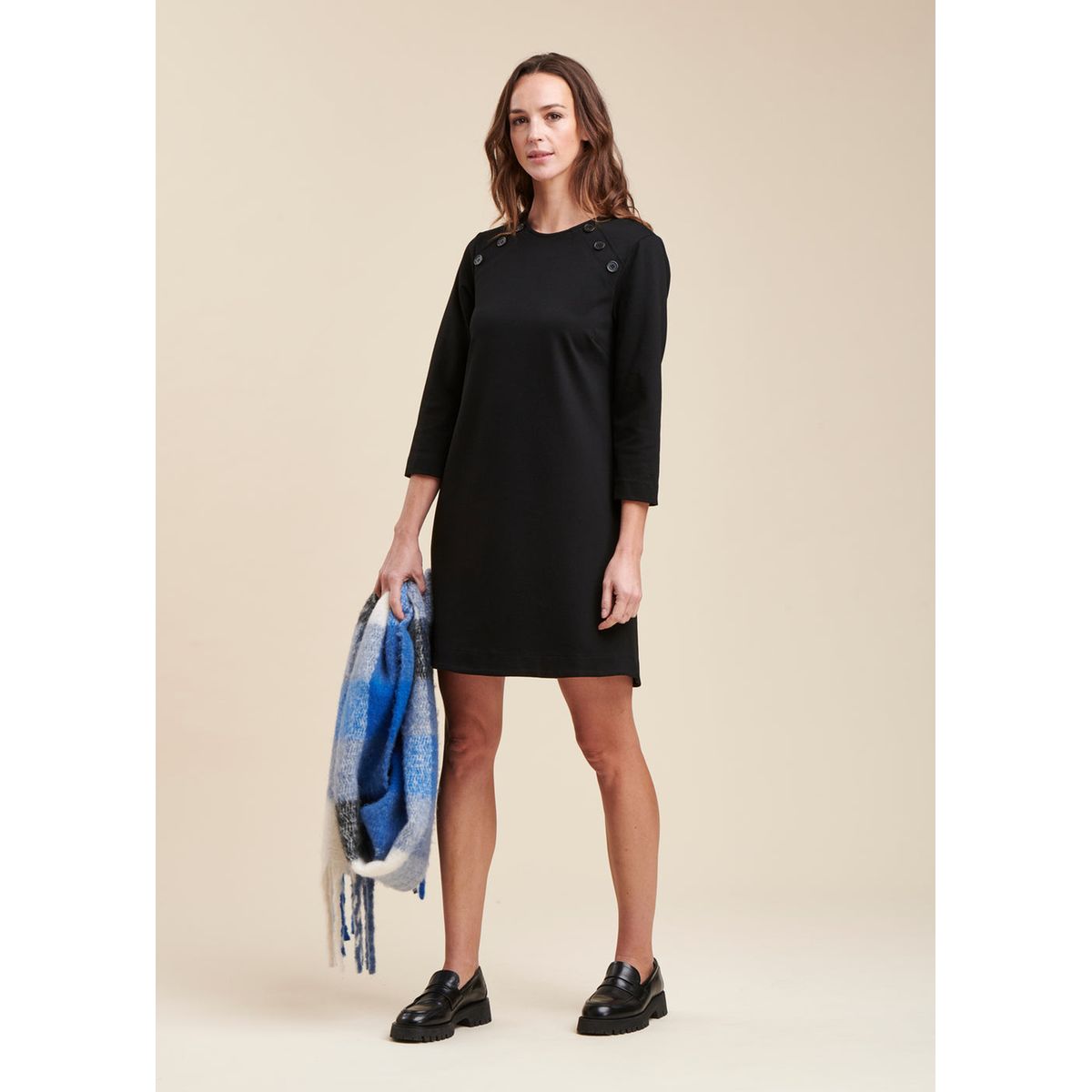 Robe noire courte en jersey milano noir La Fee Maraboutee La Redoute