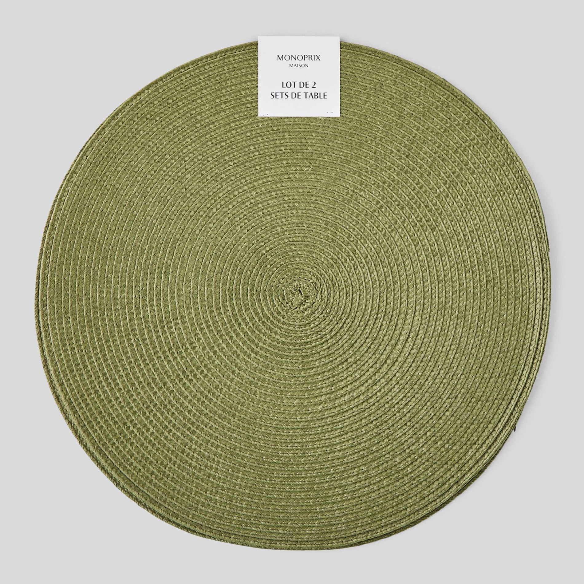 Set de table rond, diamètre 38cm, MONOPRIX