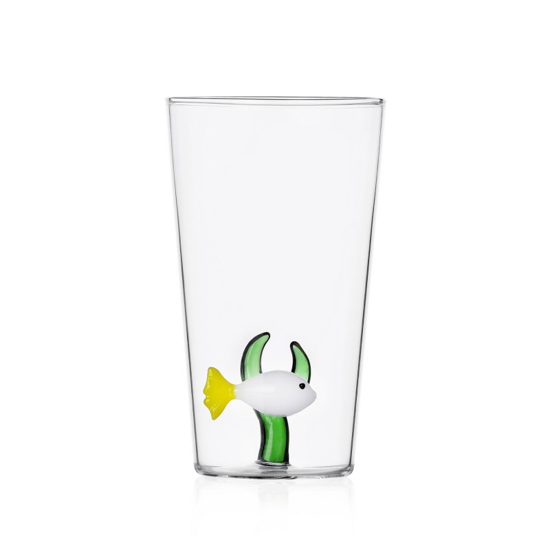 Verre poisson long drink MARINE GARDEN white fish, ICHENDORF