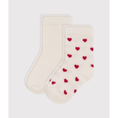 Pack of 2 Pairs of Socks in Cotton Jersey Mix PETIT BATEAU
