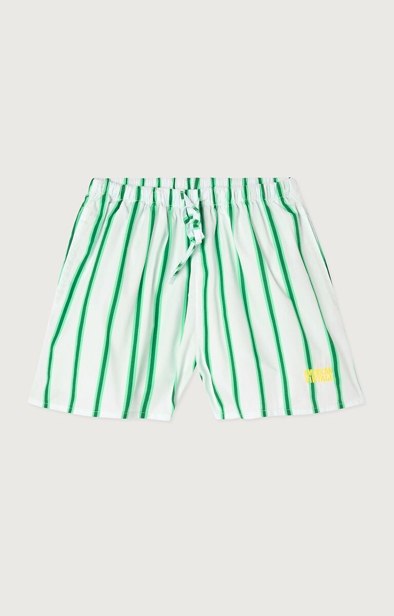 Gestreepte short met elastische tailleband