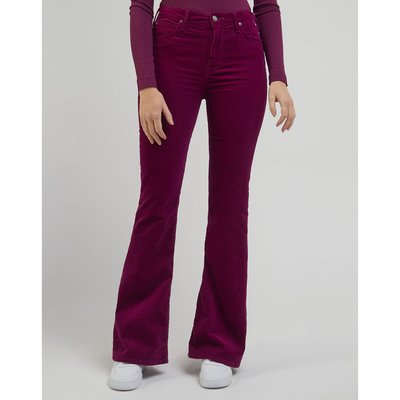 Breese Cotton Flared Trousers in Corduroy LEE