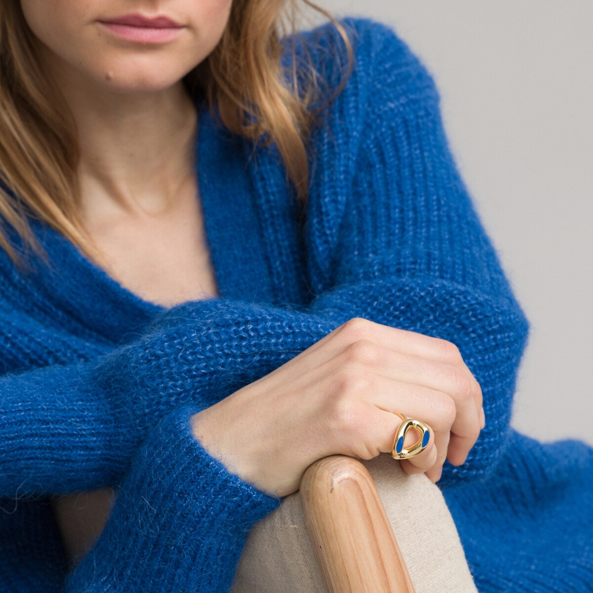 Bague bleu dor La Redoute Collections La Redoute