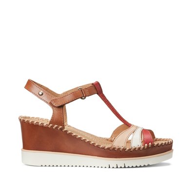 Aguadulce Leather Wedge Sandals PIKOLINOS
