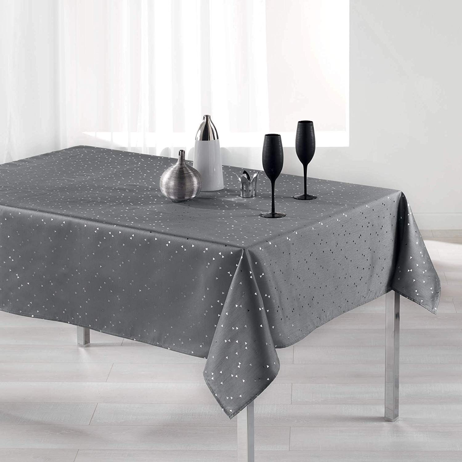 Nappe 150x240cm Safina gris, EDEN